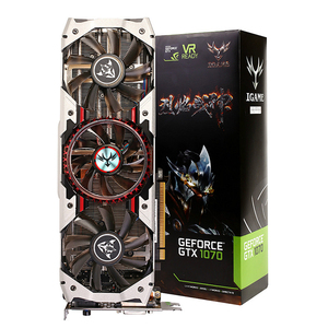 การ์ดจอ IGame GeForce GTX1070 Battle X-8GD5 สีสันสดใส มือสอง สภาพดีเยี่ยม พร้อมหน่วยความจำ 8G GDDR5 สำหรับเล่นเกมบนเดสก์ท็อป IGame GeForce - Product Image 1
