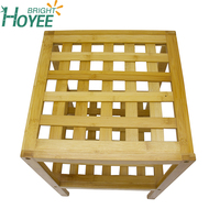 Bamboo Corner Shelf Rack 2-Tier Display Stand