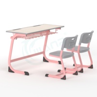 Banc de classe double moderne pour étudiants, chaise de bureau en métal, utilisation commerciale, mobilier de bureau à domicile, personnalisable, ISO
