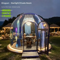 Chambres extérieures à ciel étoilé, Restaurants approuvés par les influenceurs, Maisons bulle en alliage d'aluminium PC, Jardins d'hiver mobiles pour cours extérieures, Hôtels