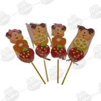 Vente en gros de sucettes Halal Lovely Mickey en forme de dessin animé doux gommeux sucette à mâcher pour enfants Bonbons saveurs de fruits mélangés Boîte en vrac d'emballage