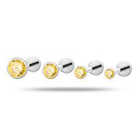 Bijoux de piercing en titane G23/F136, barbell à filetage interne en zircone de 2,5-5 mm, anneau de lèvre, plug d'oreille, clou d'oreille pour cartilage