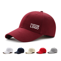 Casquette de baseball unie à visière incurvée, en coton vierge, brodée en 3D, réglable, pour enfants, décontractée, 6 panneaux, pour le sport en extérieur, avec logo personnalisé