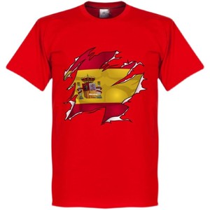 T-shirt de football décontracté rétro de l'équipe nationale d'Espagne en coton pur respirant et anti-humidité à coupe ample - Product Image 5