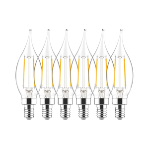 Edison Retro LED bóng đèn dây tóc 2W 4W 6W B22/c35t/E14/E12/B12 nến ánh sáng cư trú thân thiện 90 + CRI ETL được liệt kê AC E26 E27 - Product Image 1