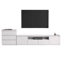 Ensemble de meubles de salon modernes, meuble TV, meuble TV, armoire de rangement latéral en bois, table basse