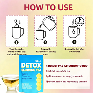 Thé détoxifiant amincissant OEM, mélange de thé vert et de citron, coupe-faim, boîte de 20 sachets de thé - Product Image 6