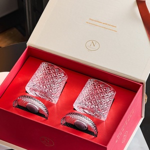 Juego de Vasos Giratorios para Whisky Estilo <span class=keywords><strong>Macallan</strong></span>, Regalo de Lujo con Temática de Boda para Parejas - Product Image 1