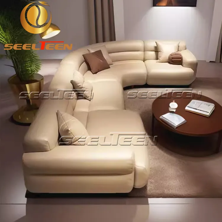 Modern Sleeper Leather Furniture Design Modern Reclinable Nordic Sofa Set For Home