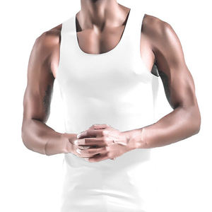 Camiseta sin Mangas Deportiva de Verano para Hombre, Personalizable con Logotipo, de Seda Helada, Transpirable, Ligera, Cuello Redondo, Camiseta Interior, Capa Base - Product Image 5