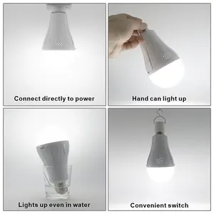 נורת לד E27 15w עם וו תאורת אוהל ניידת לקמפינג 6000k נורות נטענות לחירום 110v/220v קישוט לבית ולחוץ - Product Image 3