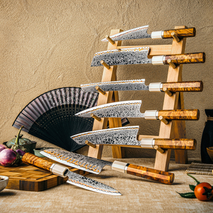<span class=keywords><strong>Coltello</strong></span> da Cucina Giapponese Grandsharp, 55 Strati di Acciaio Damasco in Rame, Coltelli Santoku, Nakiri, <span class=keywords><strong>per</strong></span> <span class=keywords><strong>Pane</strong></span> e Multiuso, Manico in Legno Solidificato - Product Image 3