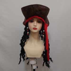 Accessoires pour fête d'Halloween Chapeau de <span class=keywords><strong>pirate</strong></span> Jack Sparrow pour <span class=keywords><strong>homme</strong></span> adulte <span class=keywords><strong>Perruque</strong></span> CARR-033 - Product Image 4