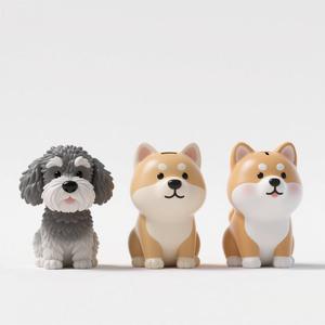 개 모양의 수지 돼지 저금통-고무 마개가 있는 튼튼한 강아지 동전 수집기, 어린이를 위한 재미있는 저축 선물 - Product Image 2