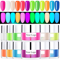 Vernis à ongles, gel acrylique, 10 pièces, système à tremper, art de manucure, pot en vrac, couleurs néon, vente en gros