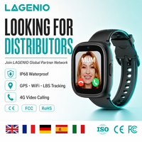 Montre connectée pour enfants LAGENIO K3 4G GPS TFT 1,7 pouce IP68 Appel vidéo Bouton SOS Autonomie de 2 à 3 jours CE avec carte SIM