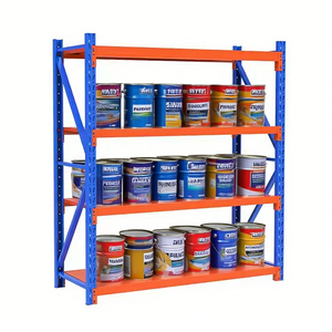 Estante apilable de metal ajustable de 4 niveles personalizado, duradero, unidades de estantería de acero de servicio medio, polvo de protección contra la corrosión antioxidante - Product Image 1