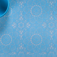 Napperon de table en vinyle à motif dentelle, en PVC plastique, coloré, résistant au lave-vaisselle, pour salle à manger et restaurant, très populaire, vente en gros
