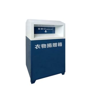 Wholesale steel disassembled recycle clothing box charity donation box bin