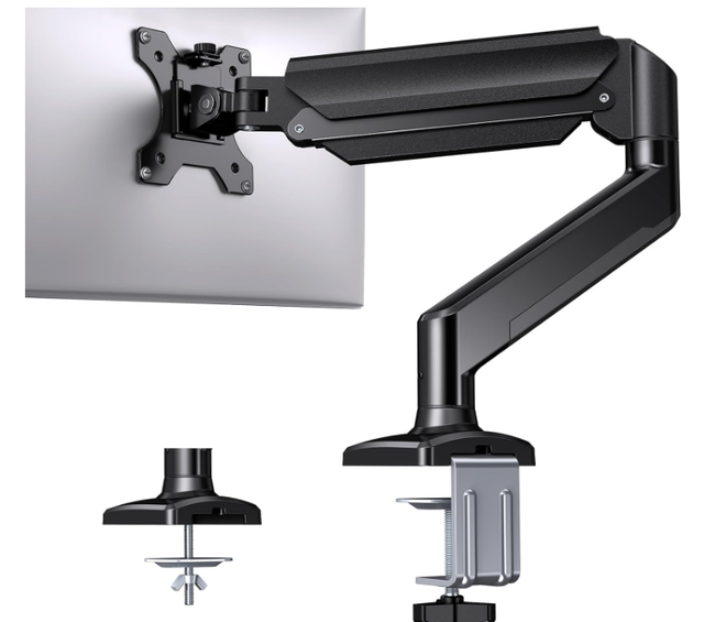 Heavy Duty Gas Spring Monitor Arm Stand Desktop Mount for LCD 13" to 32" with USB & Stock Availability