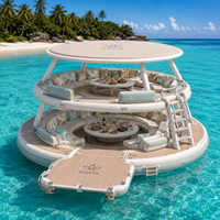 Plateforme flottante gonflable dédiée pour la plage et le lac, ponton flottant anti-déchirure pour une utilisation quotidienne et des activités aquatiques.