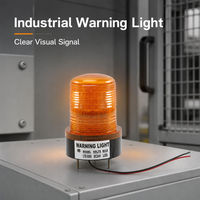 Bernsteinfarbene LED-Warnleuchte DC24V Blinkende Signallampe 3-Pol-Halterung für Bus-LKW-Alarmsystem