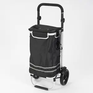 Meilleure vente, vente en gros, chariot de supermarché pliable 600D coloré avec roues - Product Image 1