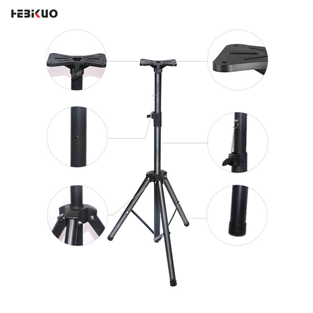 HEBIKUO Y-402 Heavy-Duty Iron Tripod Floor Stand Double Reinforced Stable Design for Musical Instruments Accessories