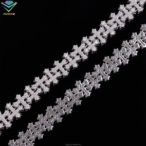 VVS Moissanite GRA certificate cross Cuban Bracelet Hip Hop Rock <b>Chain</b> 925 silver 18K Gold Plated Jewelry <b>Iced</b> <b>out</b> Link <b>Chain</b> - Product Image 1