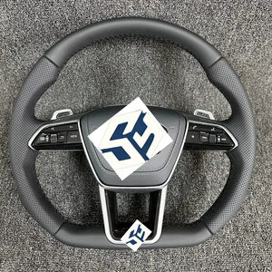 <span class=keywords><strong>Volant</strong></span> en cuir perforé à fond plat de style RS <span class=keywords><strong>SLine</strong></span> personnalisé pour Audi A3 A4 B7 A6 C7 R8 RS3 A7 RS5 RS6 A8 Q5 Q8 - Product Image 1