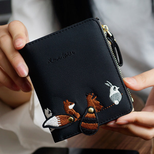 Custom Women Wallet Clutch 2024 New Women Animal Embroidery Zipper Short Wallet Coin Purse Card Holders - Product Image 2