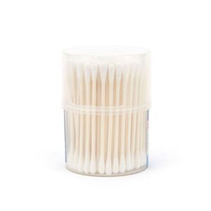 Bâtons d'oreille en bambou à double tête réutilisables avec logo personnalisé Boîte en bambou cotons-tiges en <span class=keywords><strong>silicone</strong></span> pour maquillage écouteurs - Product Image 3