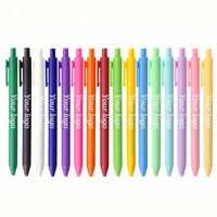 Stylo bille en plastique personnalisé, stylo de bureau promotionnel durable, logo personnalisé, stylo publicitaire multicolore
