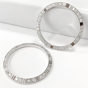 Thiết lập với kim cương thép không gỉ xem <span class=keywords><strong>bezel</strong></span> cho 36mm ngày-Chỉ cần 16233 16013 aftermarket xem các bộ phận - Product Image 2