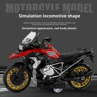 Modèle de moto de simulation pour enfants, en alliage moulé sous pression, à tirer en arrière, échelle 1:14