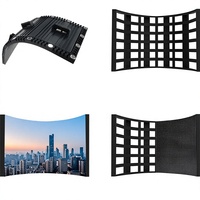 Module d'affichage LED flexible P4 pour extérieur, écran souple 320x160 pour façade de bâtiment incurvée cylindrique