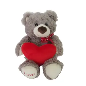 custom cartoon brown plush bear toy doll Love Soft Happy Valentine's Day Plush toys Teddy Bear for Girls Gifts