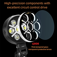 Phare avant LED pour moto Ferei FM1300 14800LM 134W en aluminium CNC, breveté, à dégagement rapide, faisceau haut/bas, feux antibrouillard, feux de jour DRL