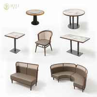 Designs de mobilier de café de luxe, style moderne, canapés de restaurant, banquettes, ensemble de table et de chaises de café moderne, projet commercial