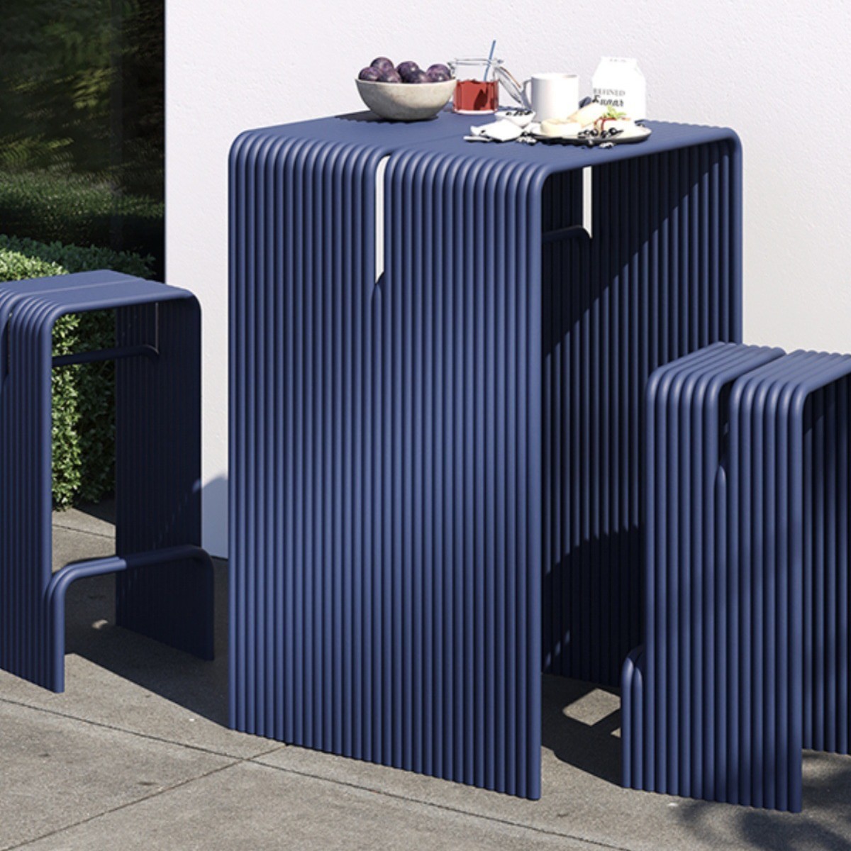 Mesa de Bar de hierro forjado y silla 1 mesa 2 silla