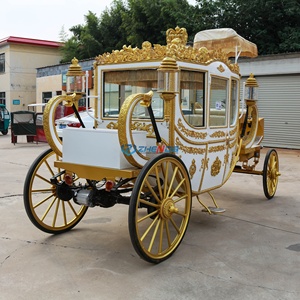 Luxury Four Wheels Sightseeing Electric Royal Carriage Electric Horseless Carriage With Air <b>Conditioner</b> and Sound for Wedding - Product Image 5