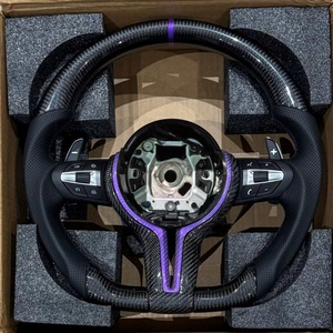 Volante de fibra de carbono morado para <span class=keywords><strong>BMW</strong></span> F30 F10 F80 E60 E90 E92 M3 M4 M5 M6 F01 F11 F20 F22 F31 E70 E71 F15 F16 F82 - Product Image 1