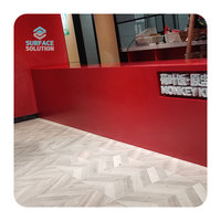 Plan de travail de cuisine en acrylique rouge vif de 12 mm, surface solide