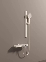 Pommeau de douche chromé double fonction de haute qualité avec jet pluie et cartouche céramique, ensemble de douche moderne en laiton pour baignoire