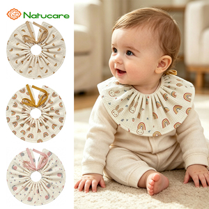Bavoir rond respirant en double gaze pour bébé, imprimé sur mesure, pour l'alimentation des nourrissons, idéal comme cadeau de naissance - Product Image 1