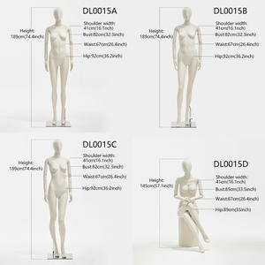 Высококачественный продвинутый женский манекен для всего тела, белая подставка из стекловолокна, стильная головка для модной витрины, аксессуары для одежды - Product Image 2