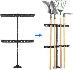 JH-Mech Design smontaggio Garage o capannone pareti tiene resistente in metallo rimorchio pala <span class=keywords><strong>Rack</strong></span> con 6 fori rifinitore cremagliera - Product Image 1