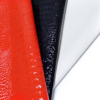 Cuir synthétique PVC avec base en tissu aiguilleté, motif crocodile gaufré, imperméable, anti-moisissure, résistant aux taches, couleur personnalisable