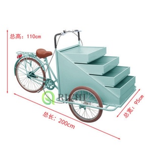 Factory Direct Wholesale Pink Color Beautiful Design Mobile <strong>Food</strong> <strong>Cart</strong> Bicycle <strong>Food</strong> Trailer <strong>Fast</strong> <strong>Food</strong> Snack on Sale - Product Image 5