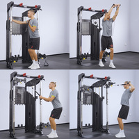 Gimnasio equipo de fitness pin cargado Power rack cable crossover Smith máquina Squat rack entrenador multifuncional